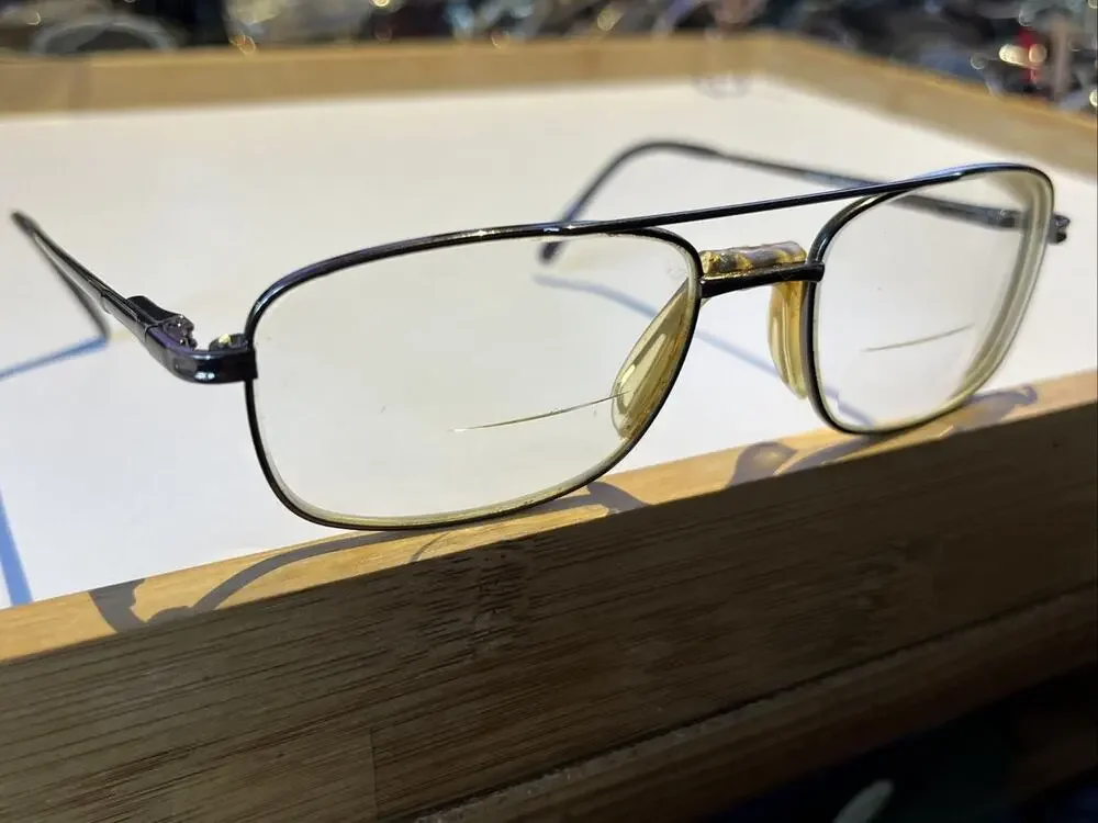 Priority Eyeglasses BEACON C2 56-17-145 Brown Silver Metal Full Rim Frames Only